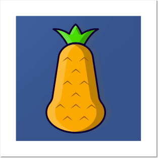 Cute Pineapple - Icon Posters and Art